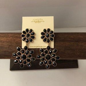 AMRITA SINGH BLACK EAST LAKE MORNING EARRINGS NWT